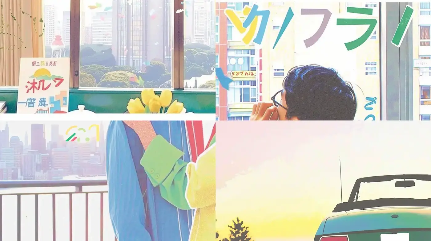 Vibrant, urban-inspired aesthetics with a contemporary pastel touch - Midjourney sref style