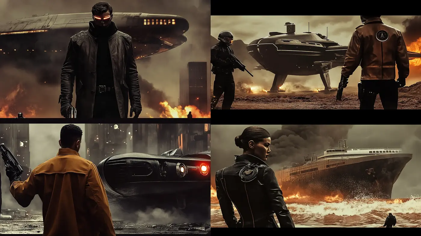 Apocalyptic Elegance: A Cinematic Display of Stylish Desolation - Midjourney sref style