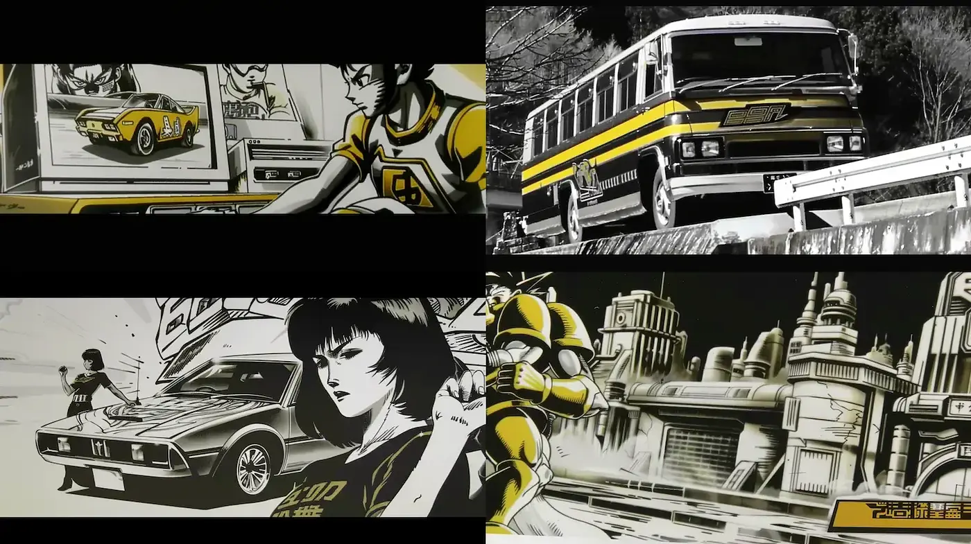 Dynamic and expressive vintage anime-inspired art with a modern twist - Midjourney sref style