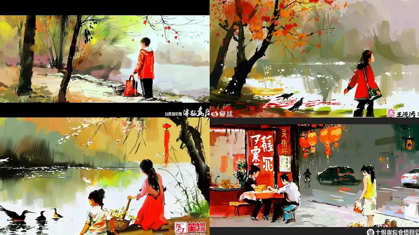 Vibrant and Expressive Depiction of Nature and Daily Life - Midjourney sref style