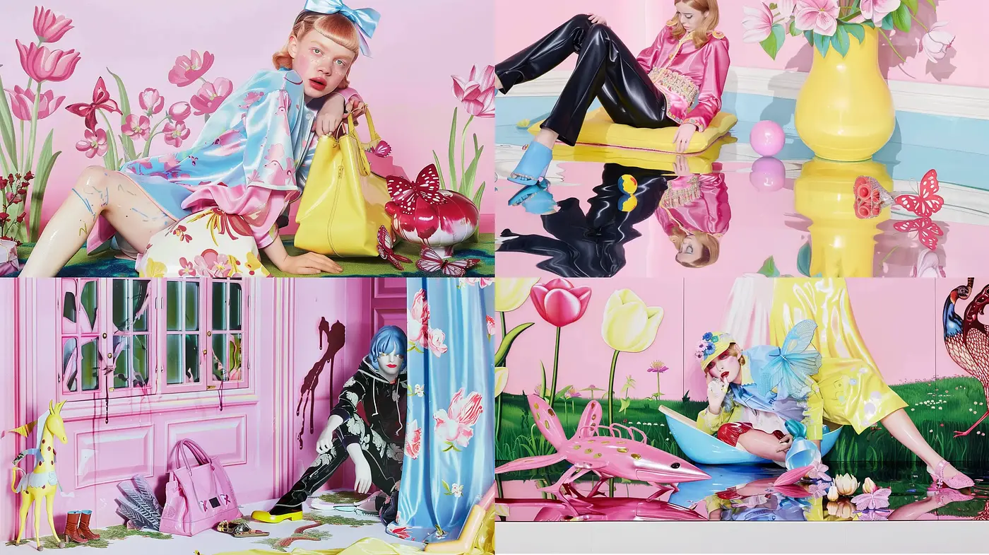 Surrealist Candy-Colored Dreamscapes with Pop Art Influence - Midjourney sref style