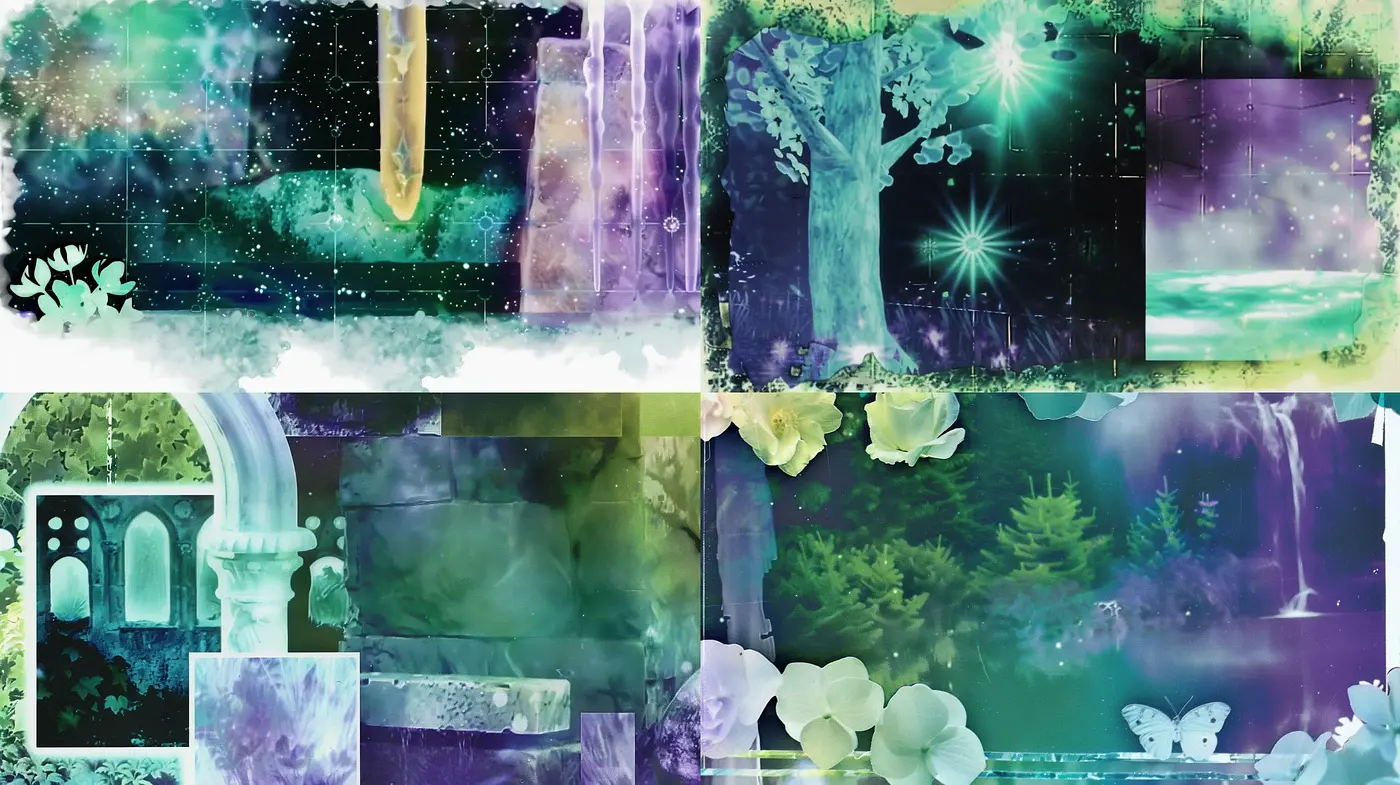 Enchanted Ethereal Escapes: A Dreamlike Fusion of Nature and Fantasy - Midjourney sref style