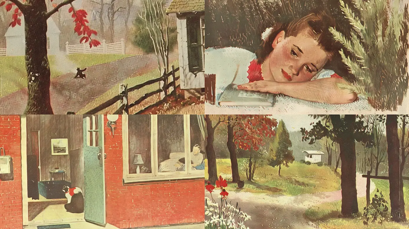 Midcentury American Illustrative Nostalgia - Midjourney sref style