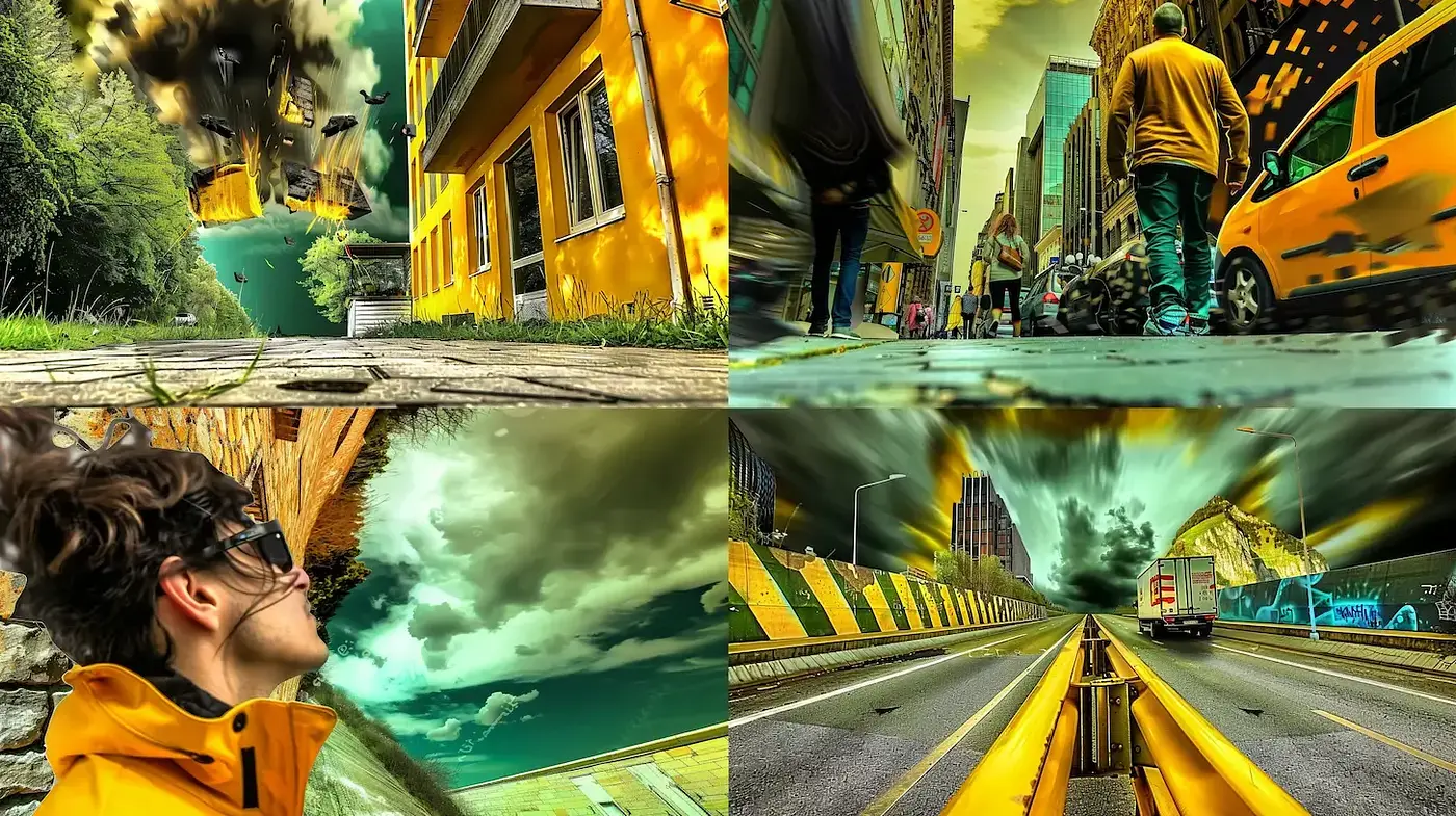 Surreal Vivid Dreamscapes with High-Contrast and Saturation - Midjourney sref style