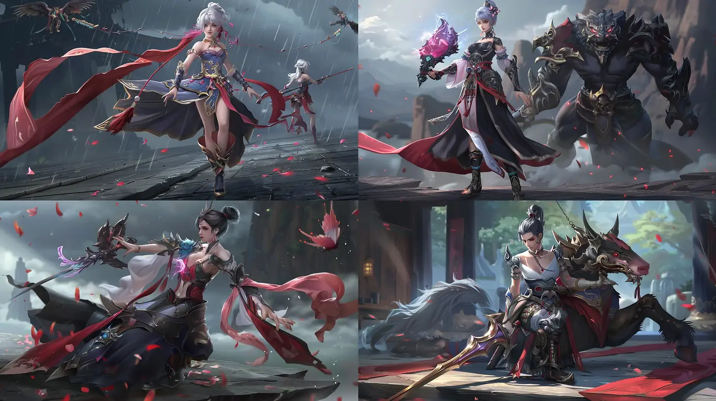 Epic Fantastical Battle Visions in Stylized Realism - Midjourney sref style