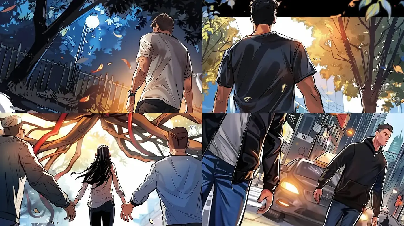 Dynamic urban narrative with a vibrant comic aesthetic - Midjourney sref style