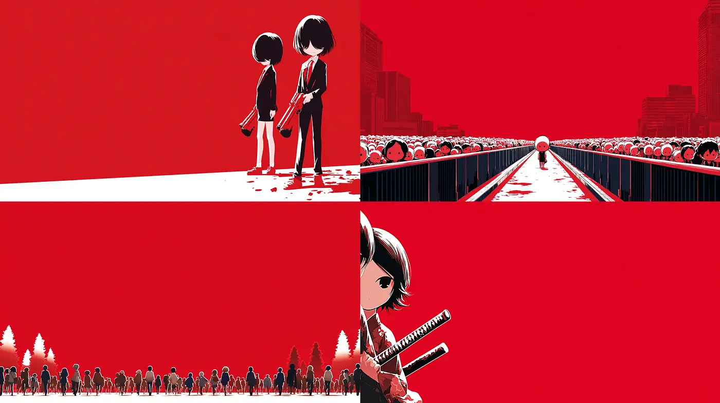 Dynamic and bold visual narrative with a stylistic edge - Midjourney sref style