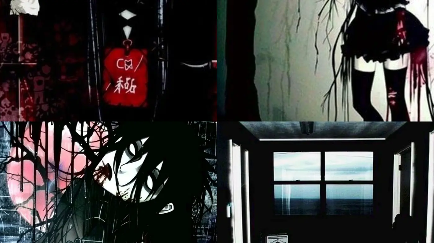Eerie Monochromatic Whispers: A Gothic Fusion of Dark Artistry and Anime Ethos - Midjourney sref style