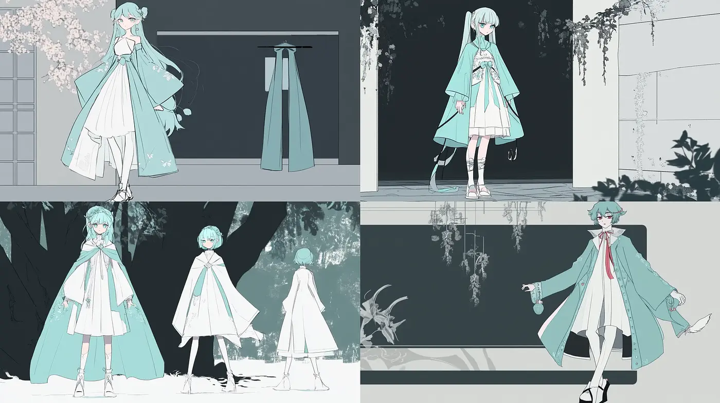 Ethereal Anime-Inspired Illustration with Pastel Undertones - Midjourney sref style