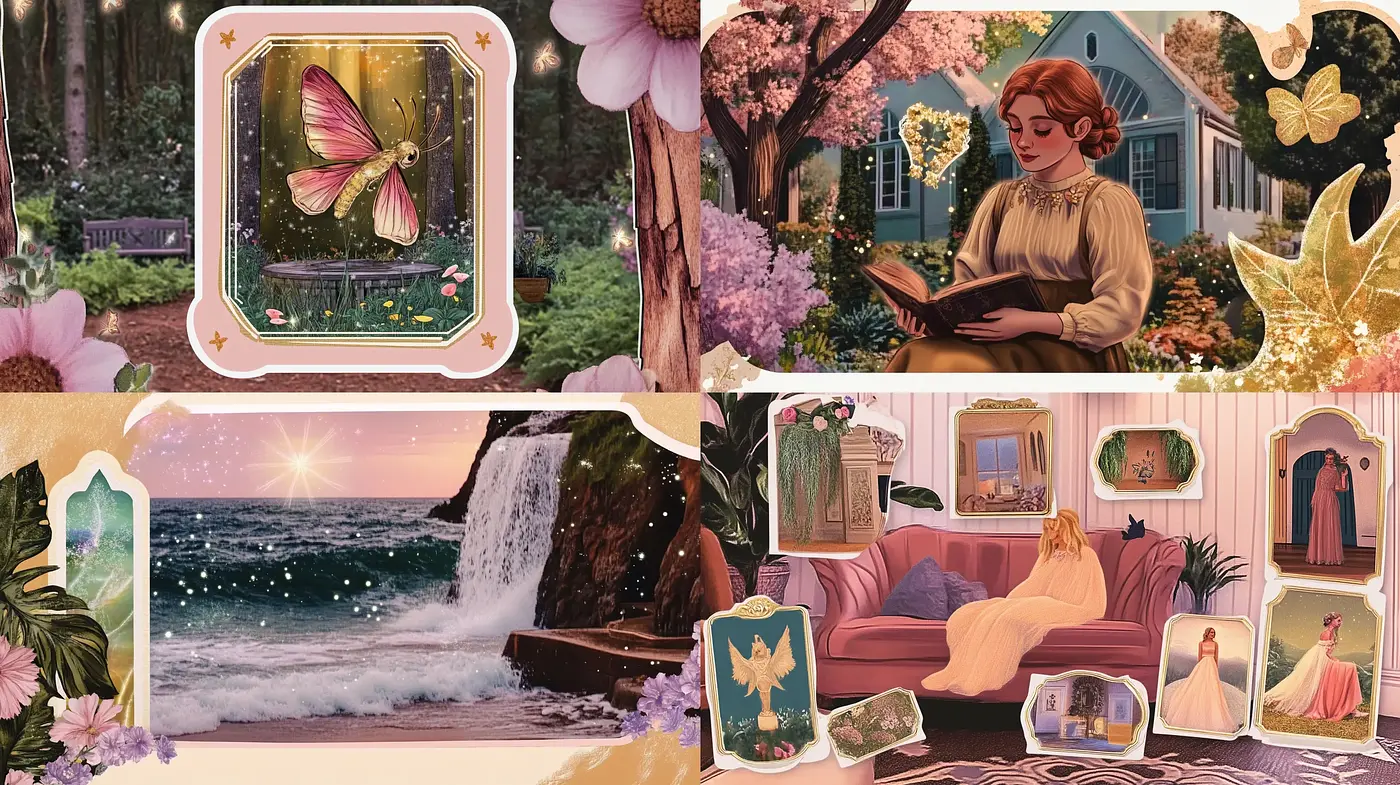 Enchanted Storybook Nostalgia: A Dreamy Whimsical Fusion - Midjourney sref style