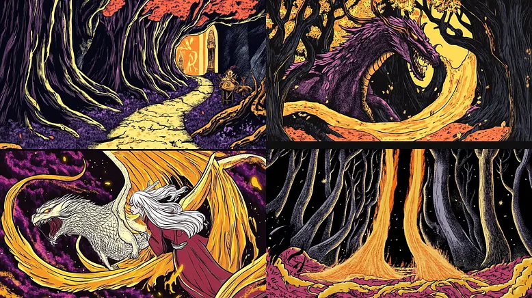 Enchanting and Ethereal Forest Tales with a Vibrant Touch