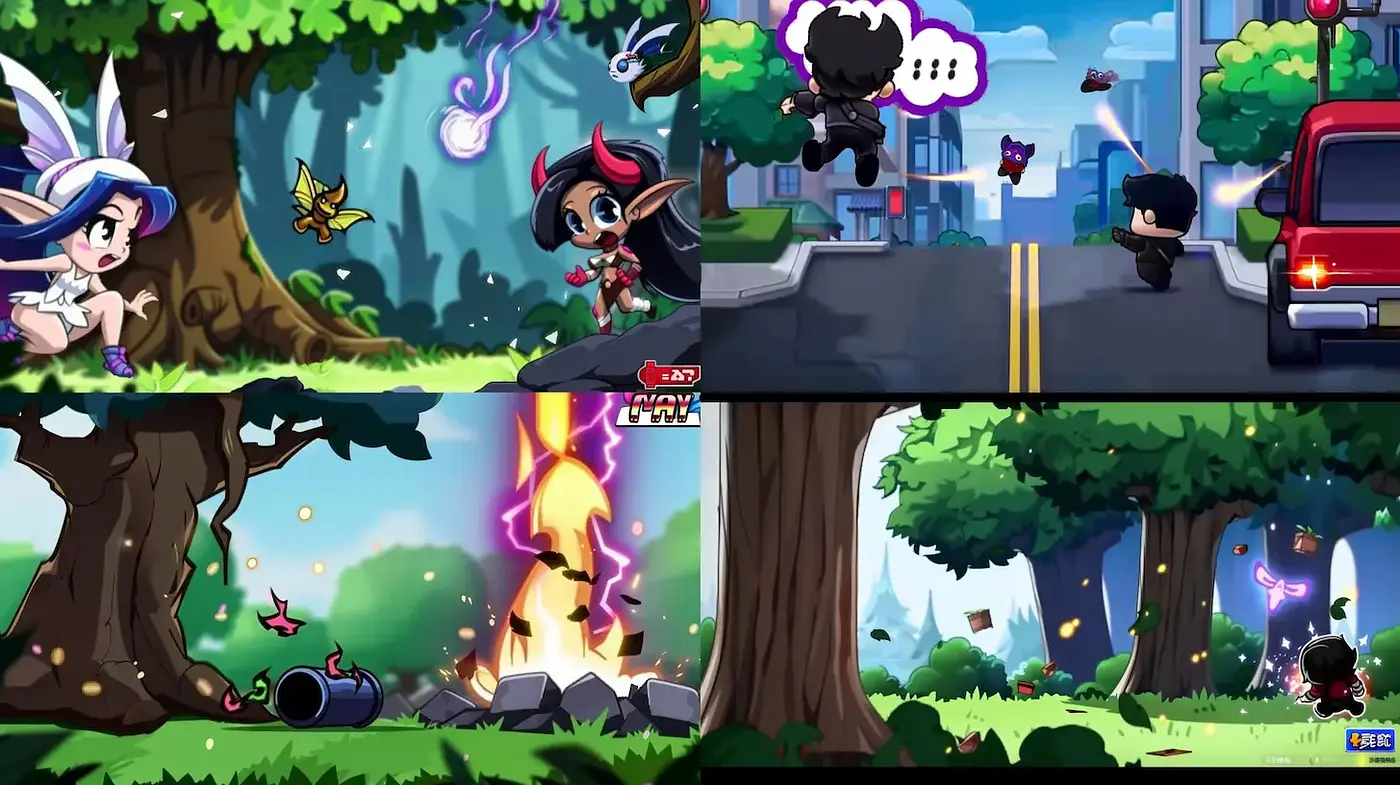 Vibrant Cartoonish Adventure Vibe with Playful Elements - Midjourney sref style
