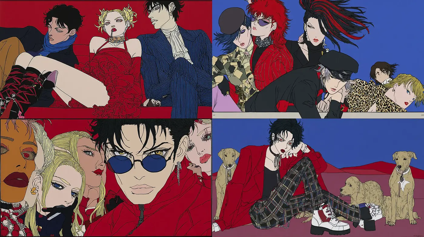 Vibrant Pop Art Illustrations with Edgy Fashion and Bold Colors - Midjourney sref style