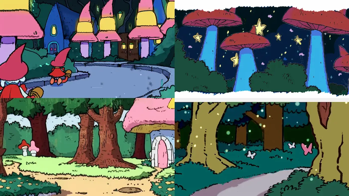 Whimsical and Enchanting Animation Inspired by Classic Cartoons - Midjourney sref style