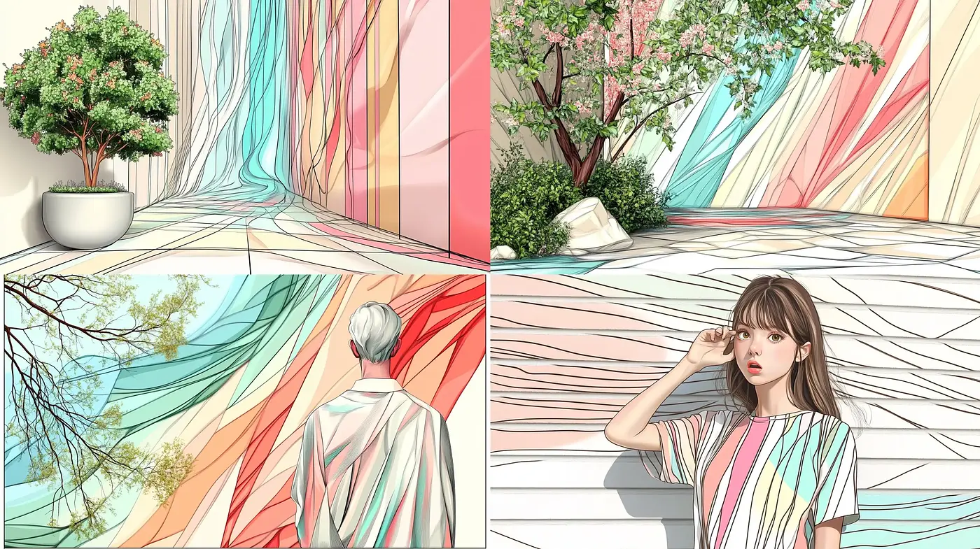 Whimsical Strokes in Candy-Colored Dreamscape - Midjourney sref style