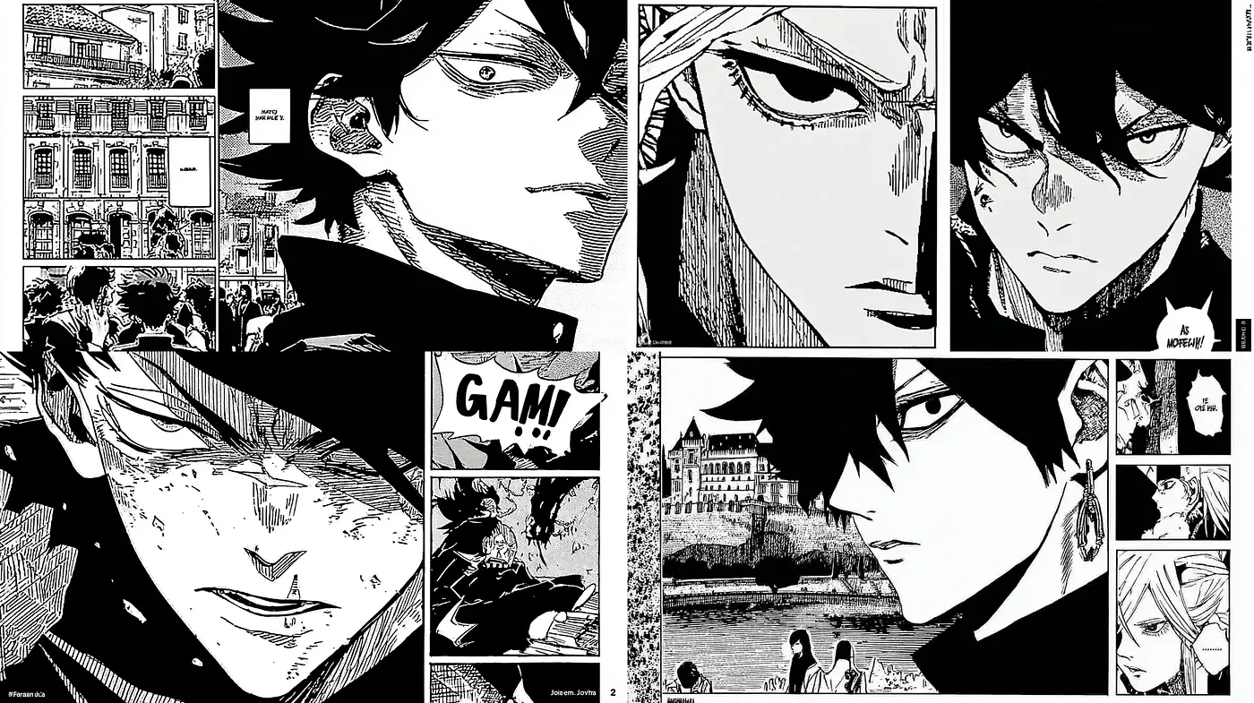 Dynamic and Intense Manga-Inspired Black and White Visuals - Midjourney sref style