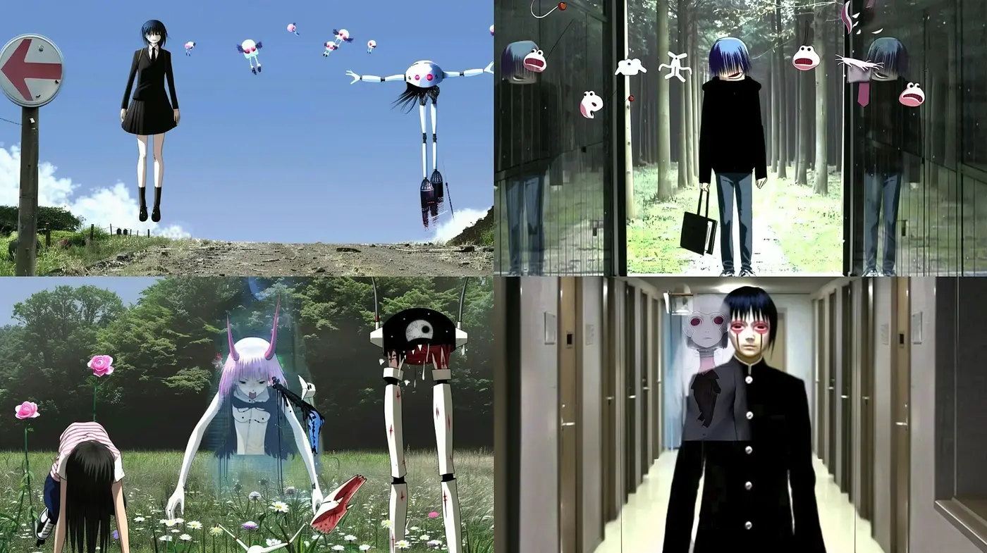 Surreal Dreamscape Blending Anime and Photorealism - Midjourney sref style
