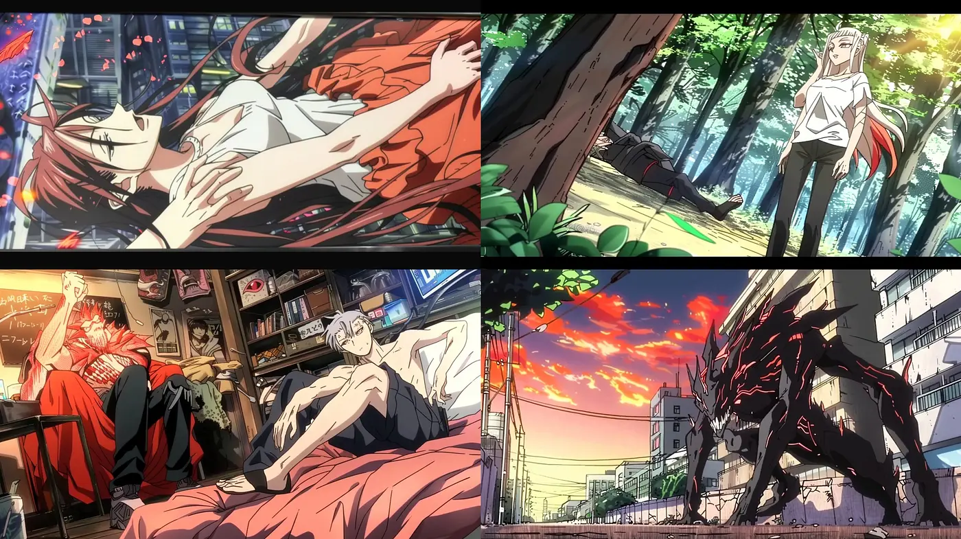 Ethereal Glow and Dynamic Shades in Anime-Inspired Artistry - Midjourney sref style