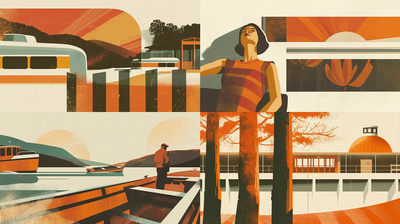 Serenity in Retro Earth Tones: A Homage to Mid-Century Modern Simplicity - Midjourney sref style