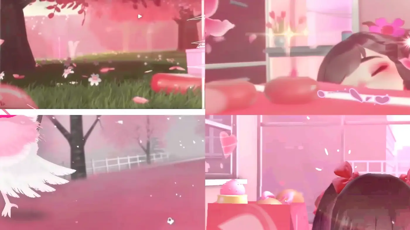 Whimsical Rose-Tinted Dreamscape Visuals - Midjourney sref style