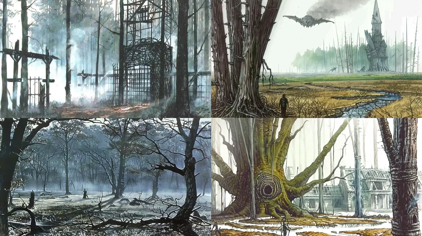 Enigmatic Gothic Elegance with Ethereal and Surreal Overtones - Midjourney sref style