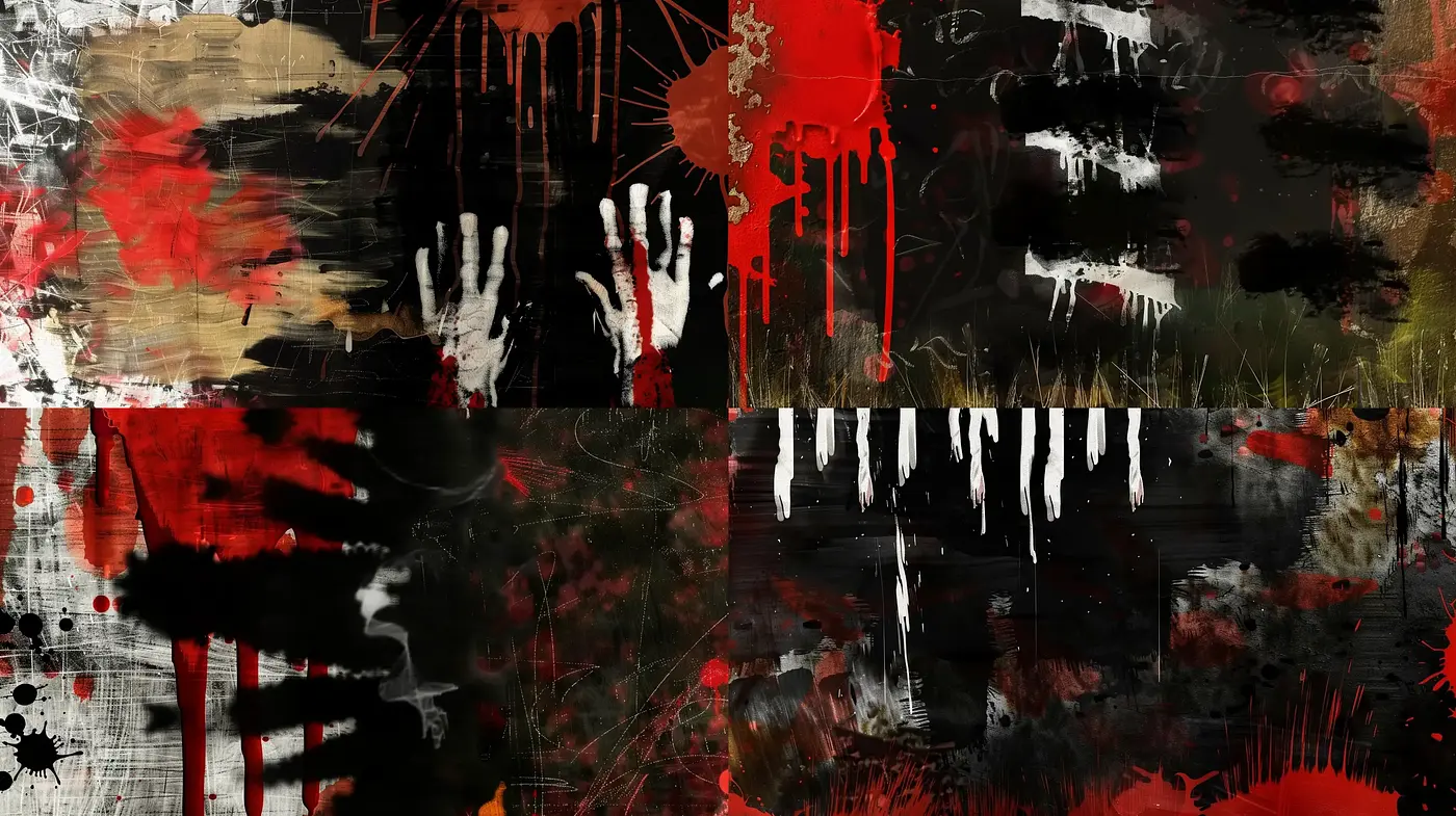 Abstract Expressionist Chaos with a Dash of Street Art Influence - Midjourney sref style