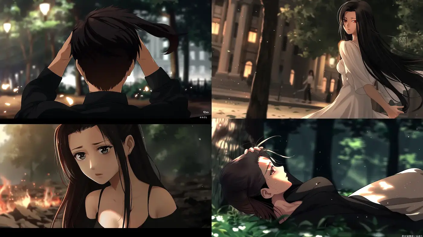 Emotionally Charged Anime Aesthetic with Distinctive Lighting - Midjourney sref style