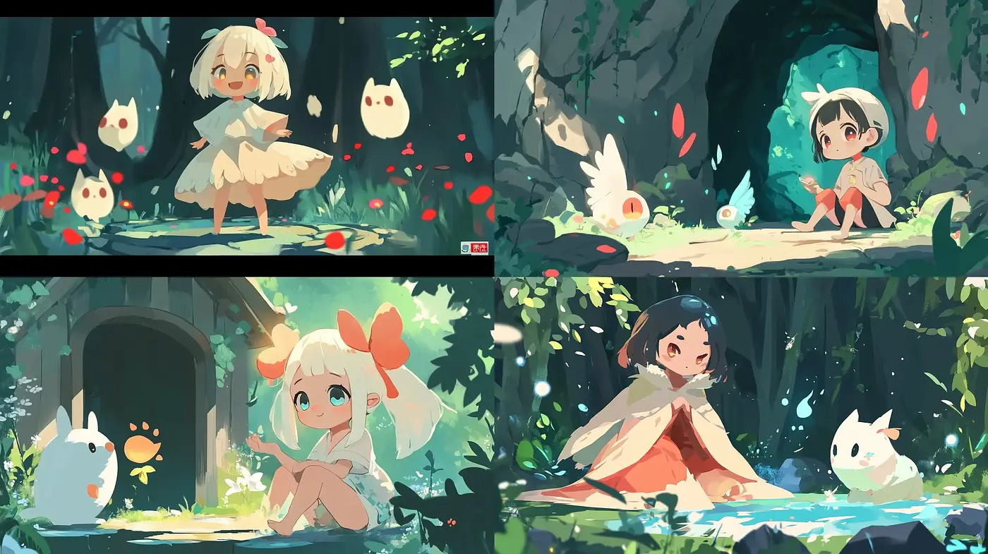 Enchanted Forest Whimsy: A Consistent Ghibli-esque Animated Style - Midjourney sref style