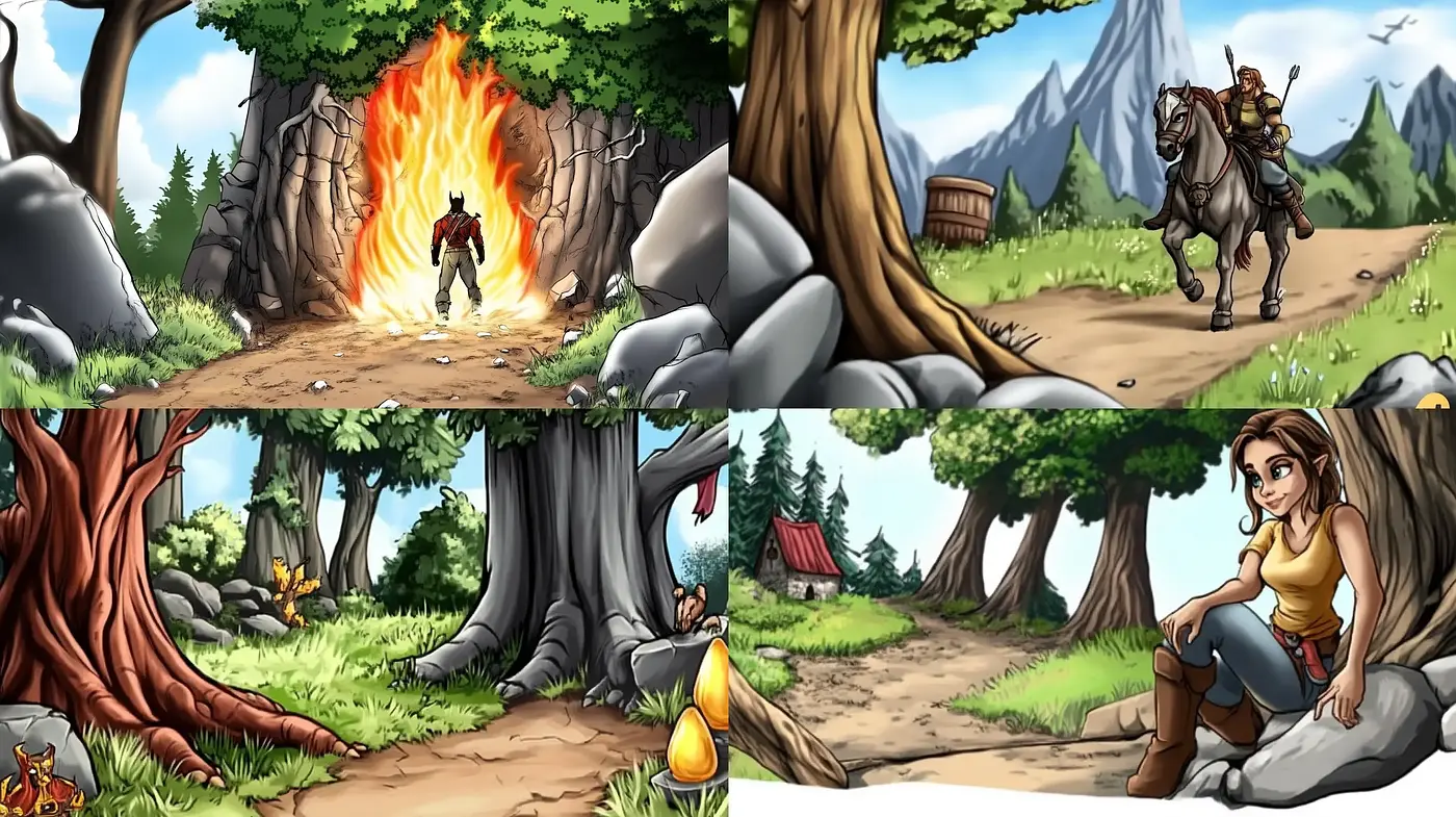 Enchanted Forests and Fantasy Tales: A Vivid Storybook Illustration Collection - Midjourney sref style