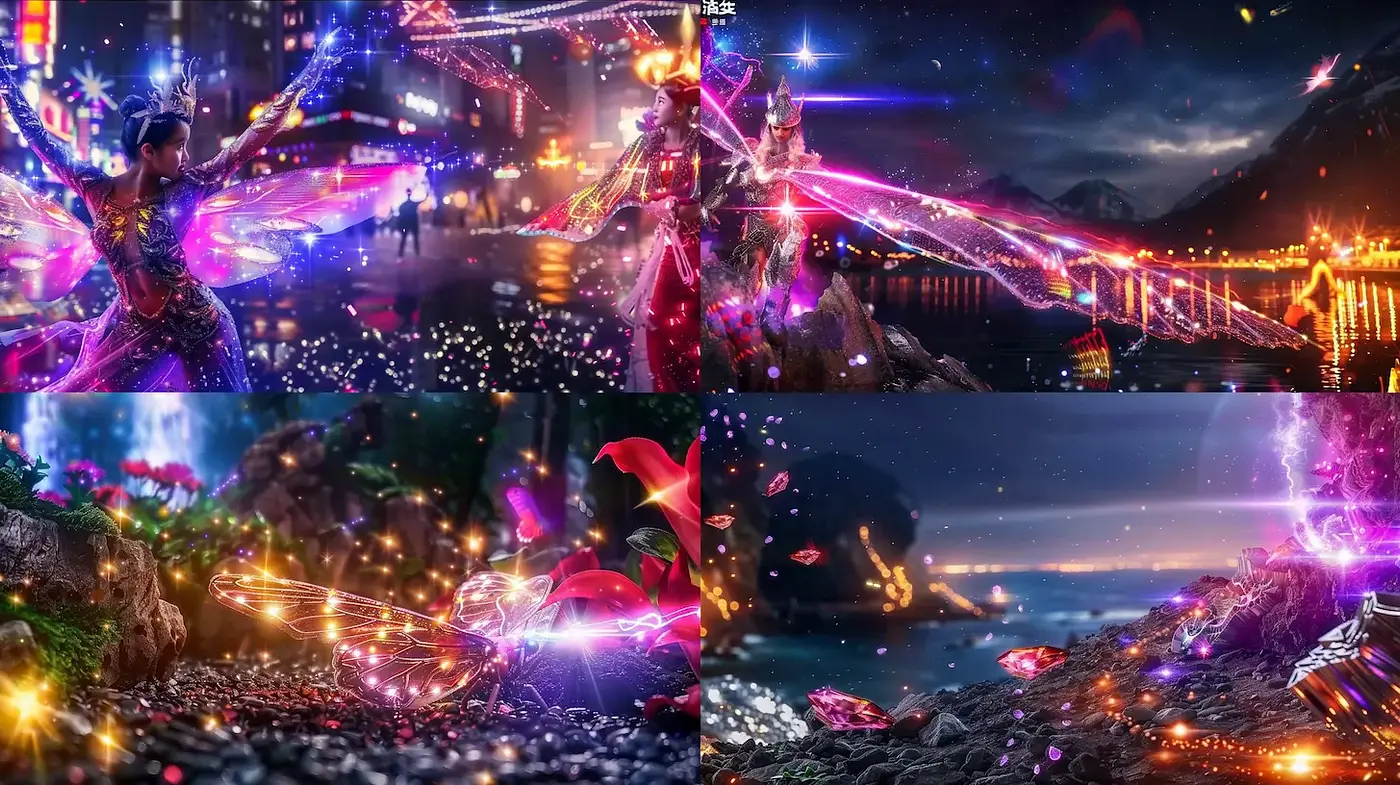 Luminous Fantasy with Ethereal Elements and Vibrant Textures - Midjourney sref style