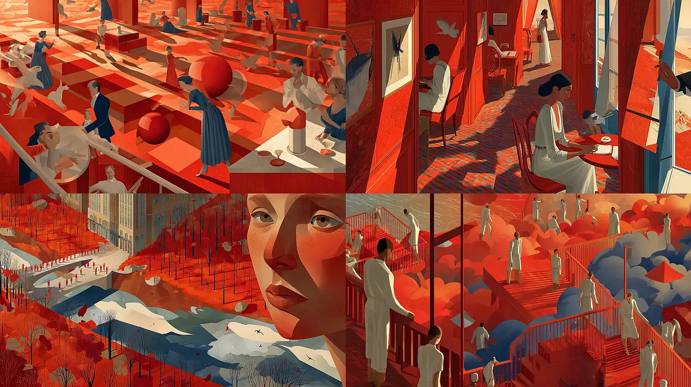 Dynamic and Contemporary Art with a Rich Narrative Quality - Midjourney sref style