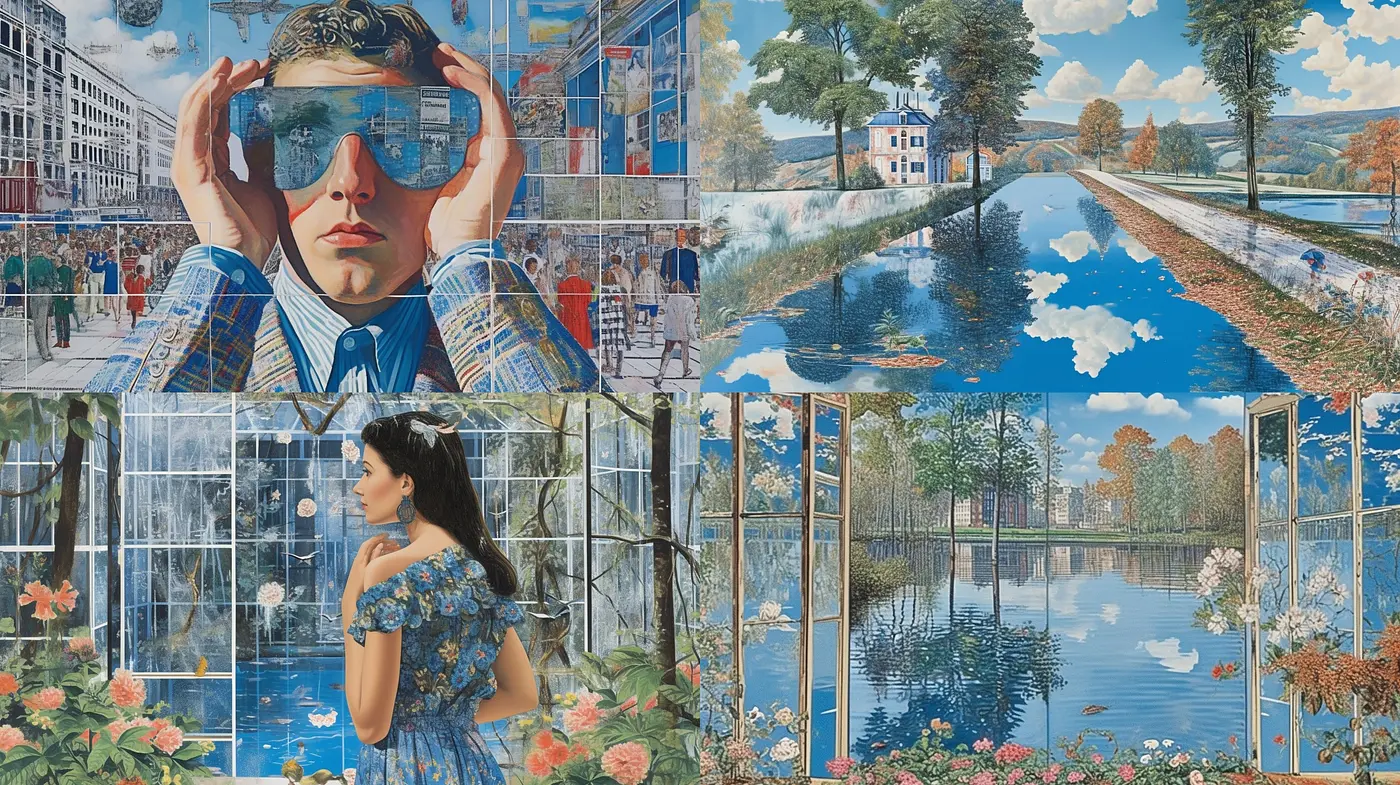 Illusory Reflections of Serenity: A Blend of Photorealism and Dream-Like Tranquility in Art - Midjourney sref style