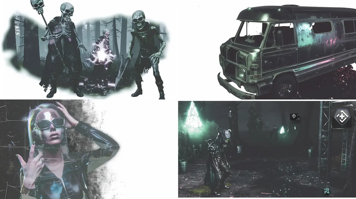 Ethereal Cyber Dystopia: A Dreamlike Fusion of Digital Bleakness and Urban Decay - Midjourney sref style
