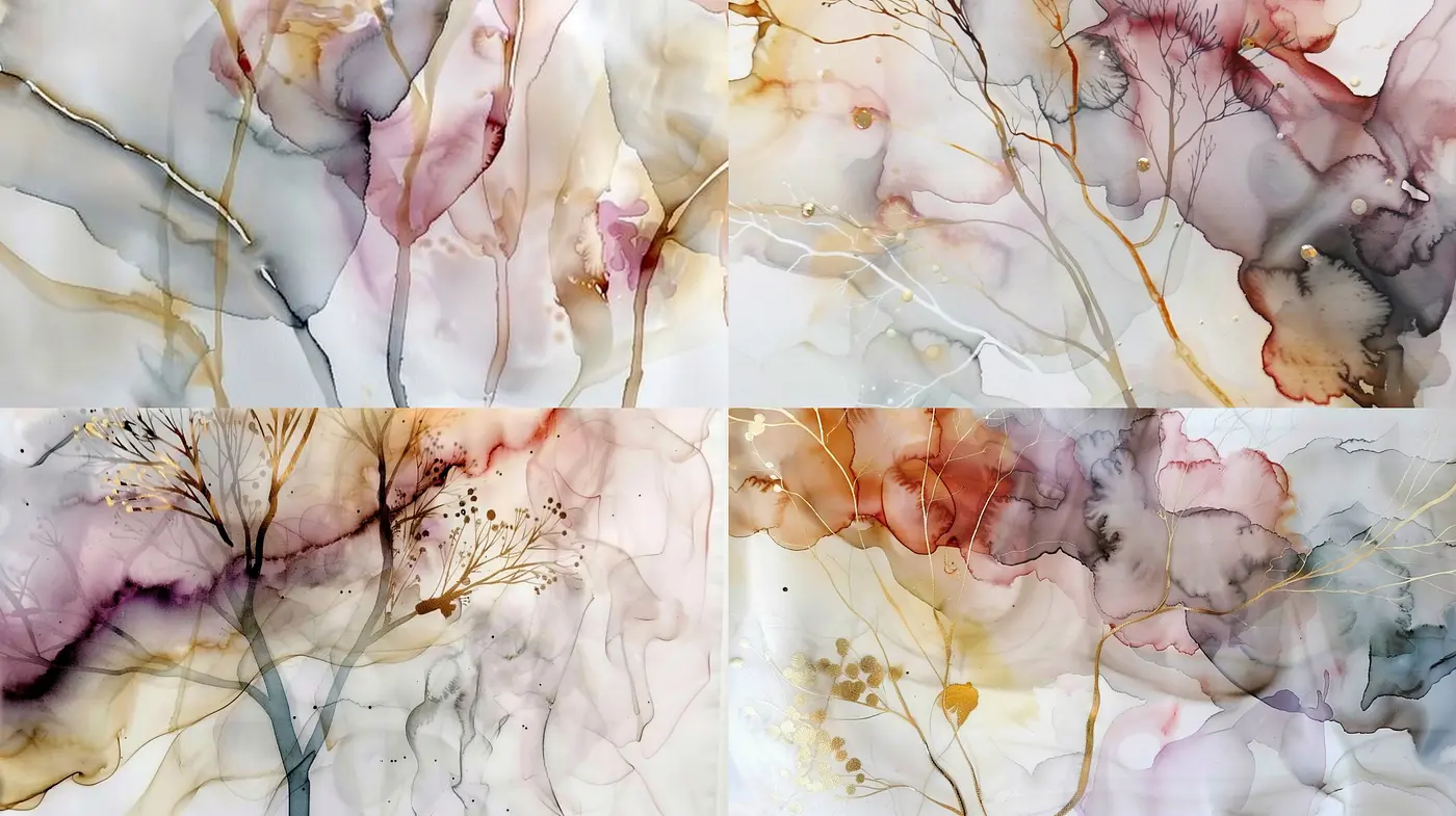 Ethereal Elegance of Watercolor Dreams: A Study in Soft Hues and Fluid Textures - Midjourney sref style