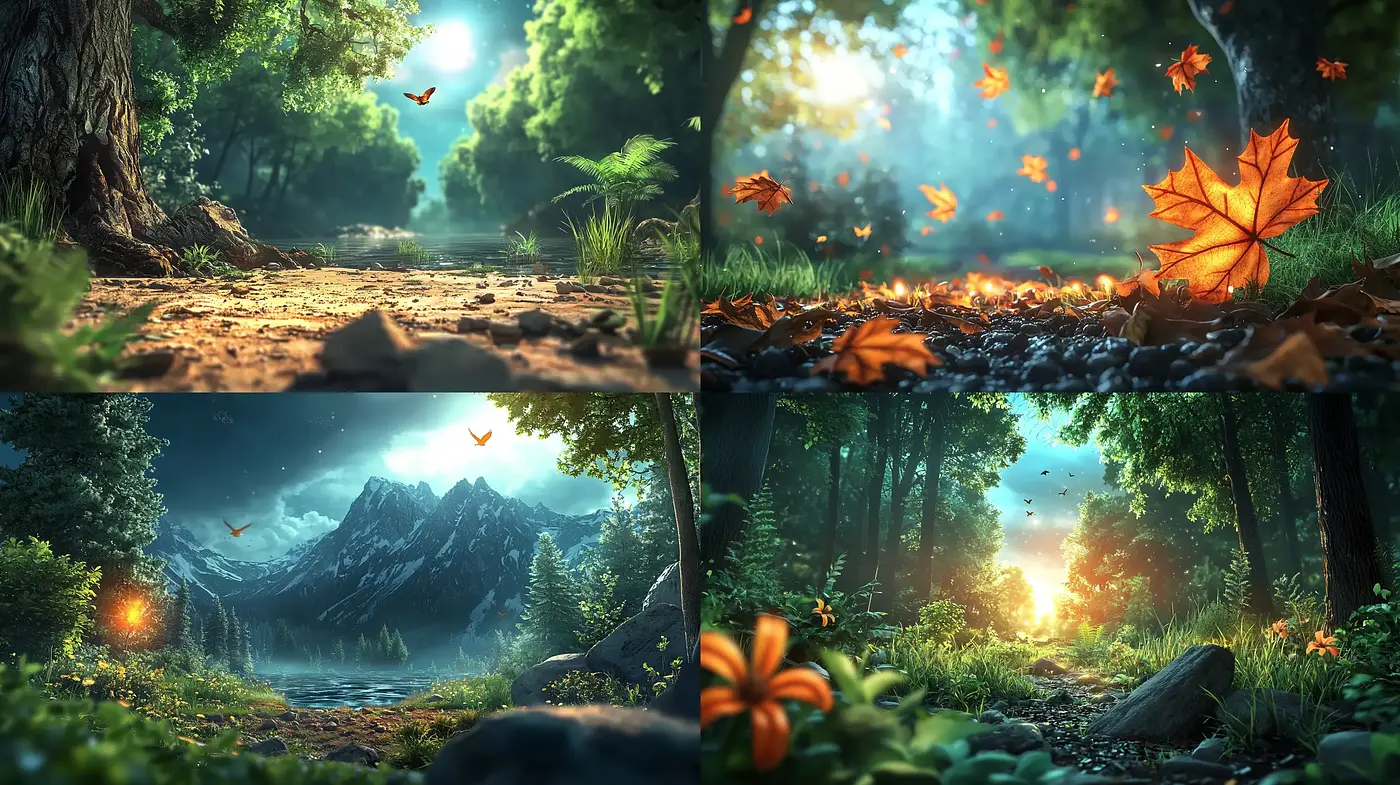 Enchanting Nature-Inspired Vistas with a Dream-like Luminosity - Midjourney sref style