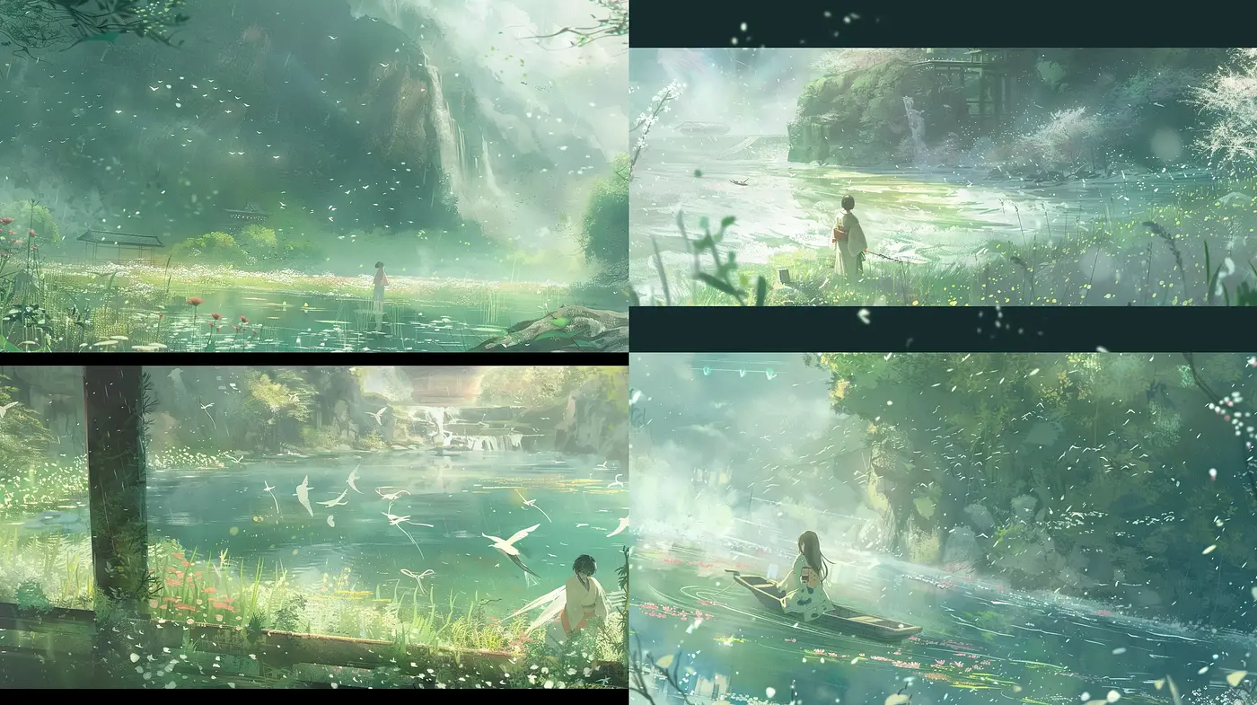 Ethereal Nature Vistas: A Study in Luminous Impressionistic Digital Art - Midjourney sref style