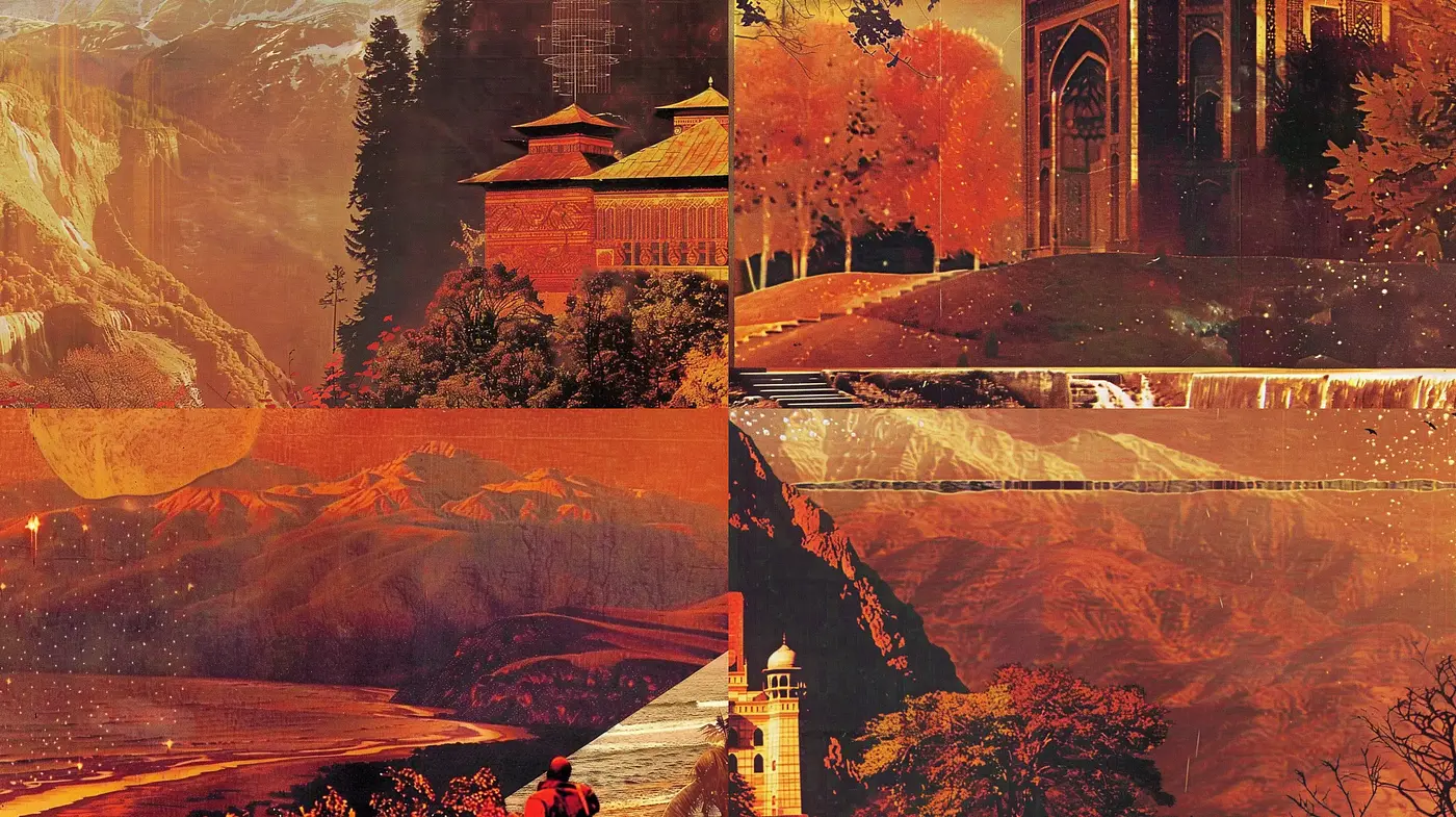 Ethereal Autumn Dreamscape in Sepia Tones - Midjourney sref style