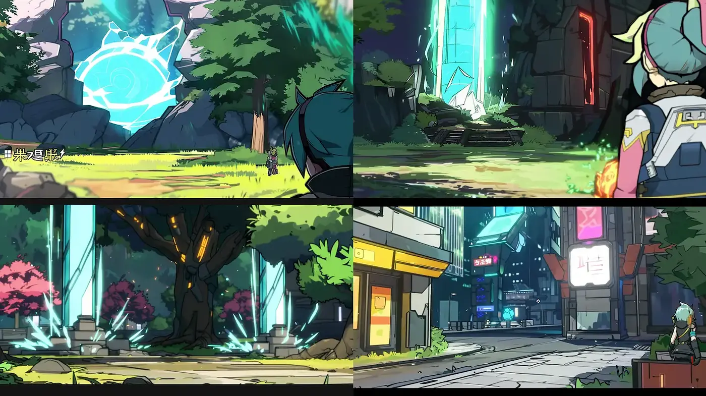 Vibrant and Dynamic Environmental Illustrations with a Futuristic Touch - Midjourney sref style