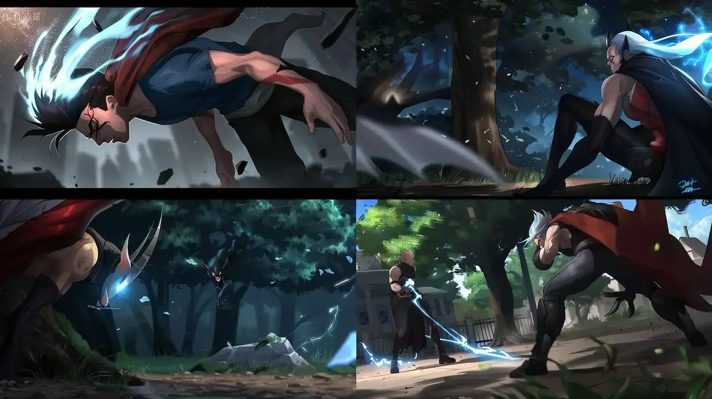 Dynamic Heroic Illustration in a Painterly Comic-Book Style - Midjourney sref style