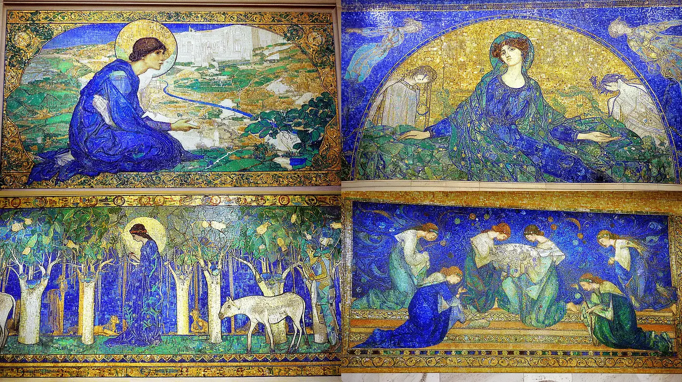 Elegant and Enigmatic Artistic Interpretation in Rich Blue Hues - Midjourney sref style