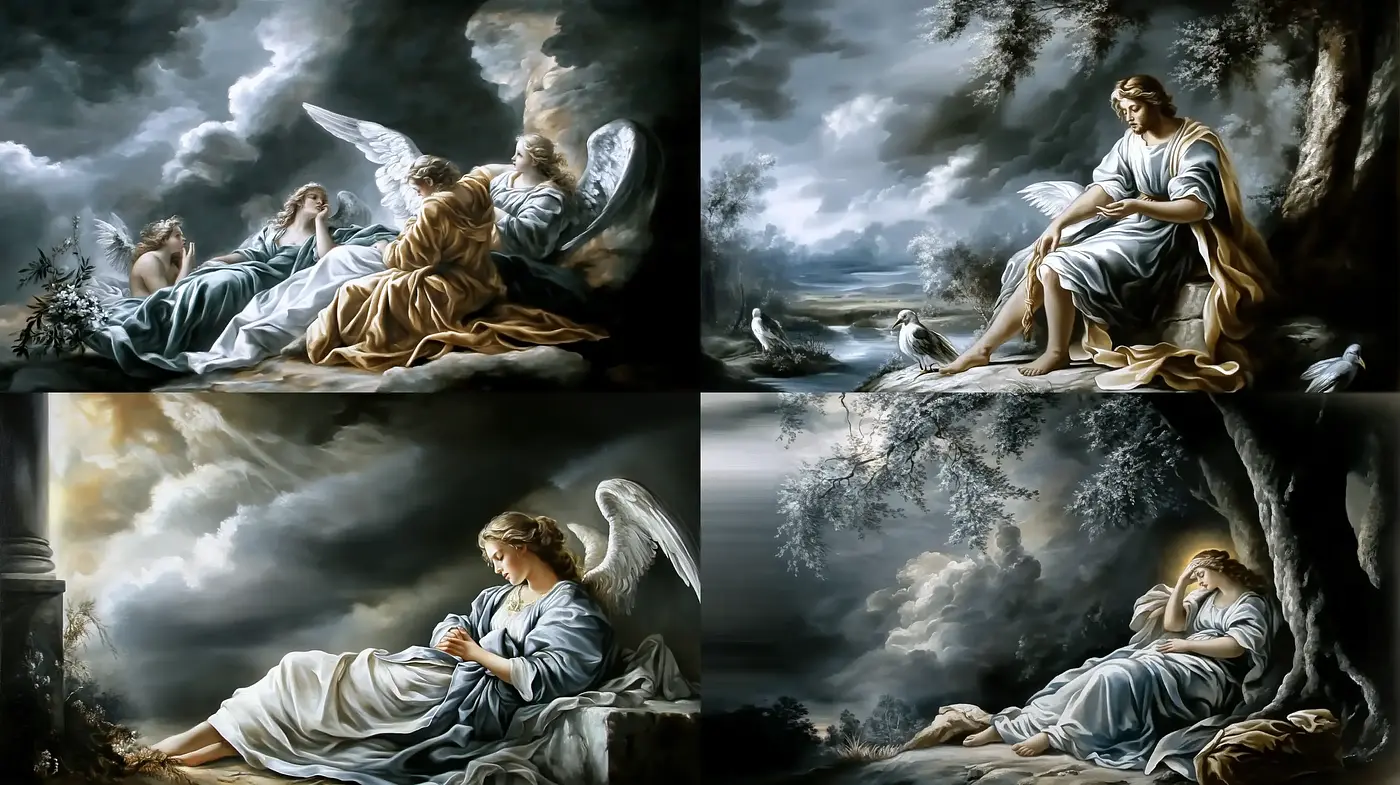 Celestial Serenity in Baroque Revival - Midjourney sref style