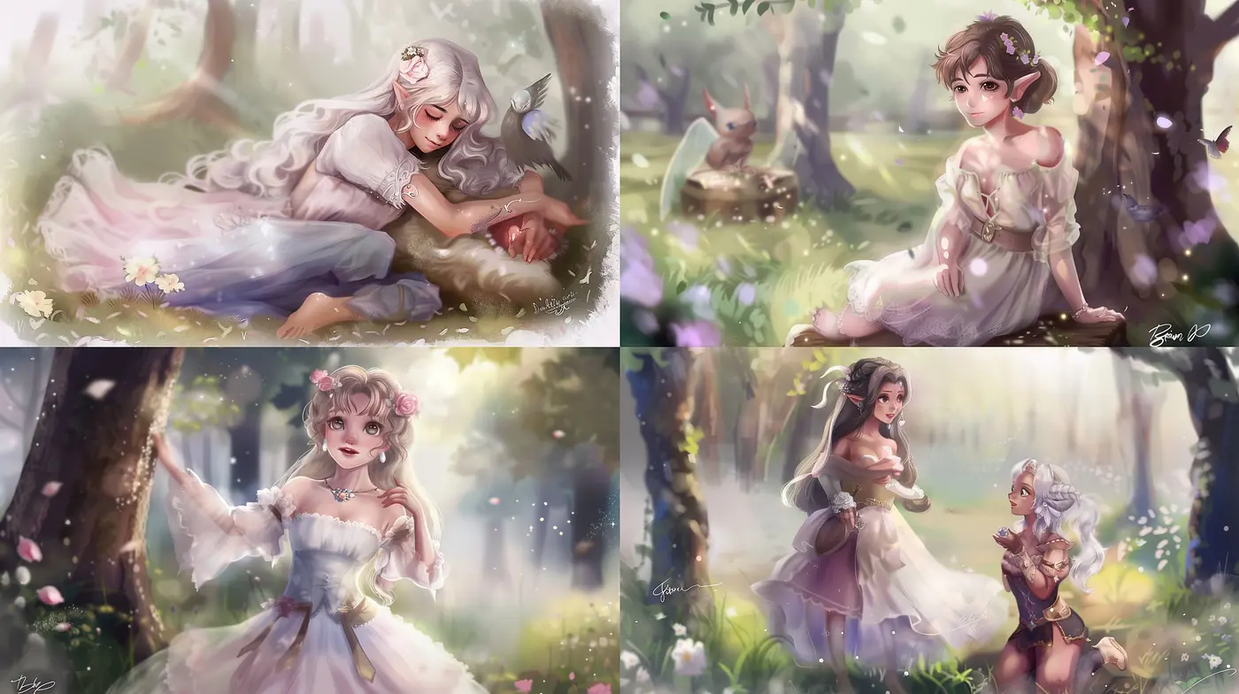 Ethereal Fantasy Softness: Dreamlike Serenity in Pastel Shades - Midjourney sref style