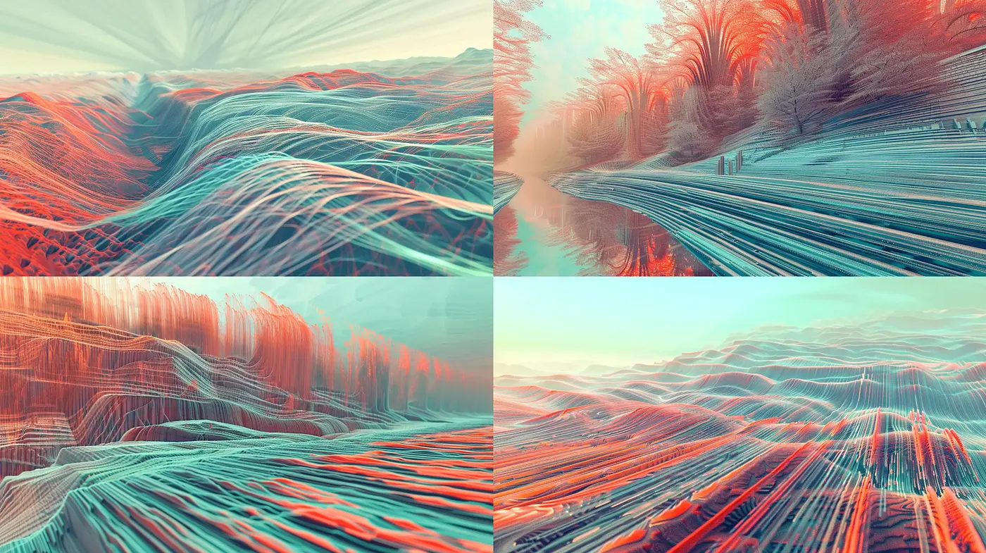 Ethereal Chromatic Waves Blending Art and Dreamscape - Midjourney sref style