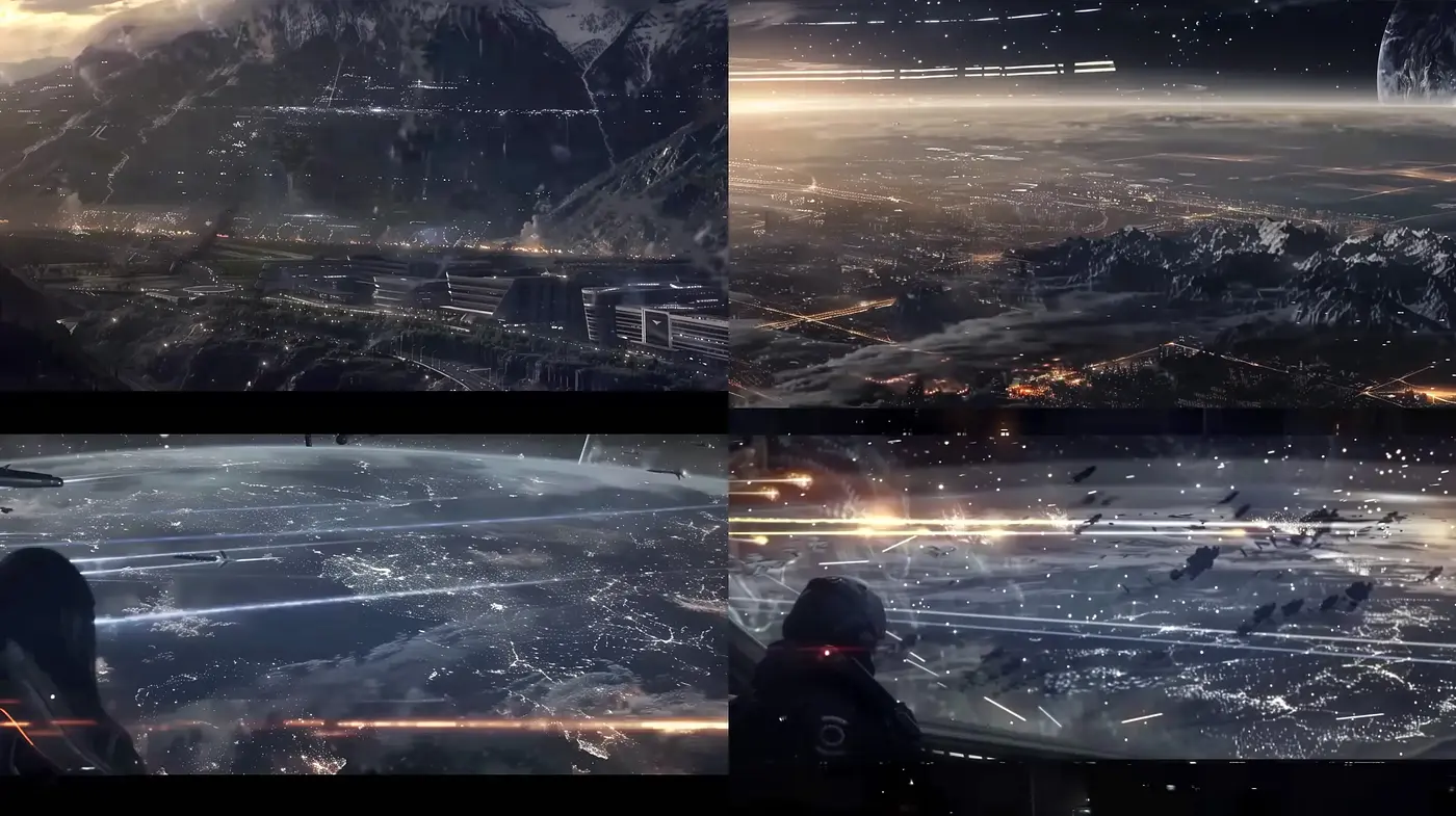 Futuristic Nocturnal Vistas with an Ethereal Luminescence - Midjourney sref style
