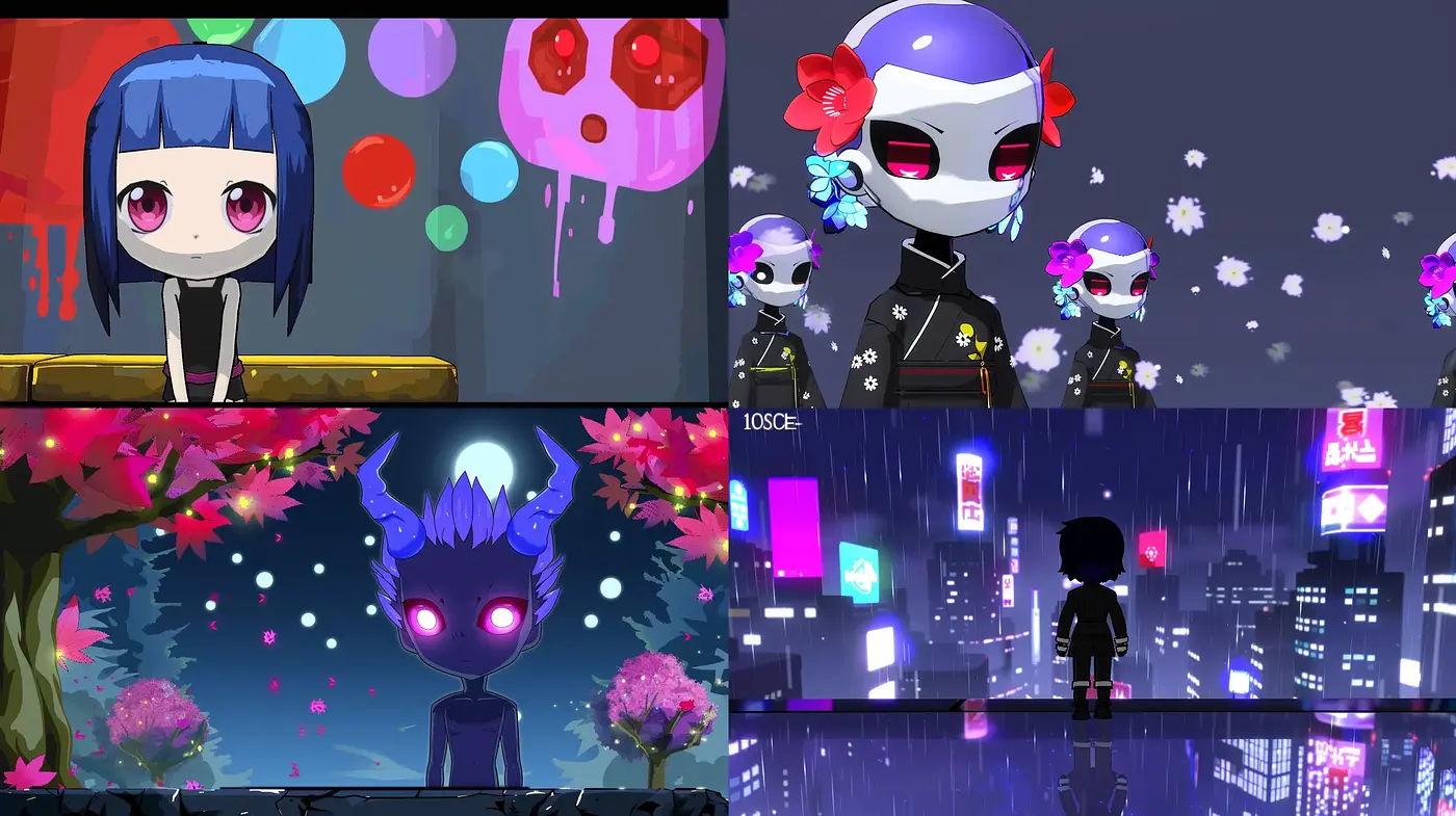 Neon Nightscape: A Fusion of Cyberpunk and Anime Artistry - Midjourney sref style