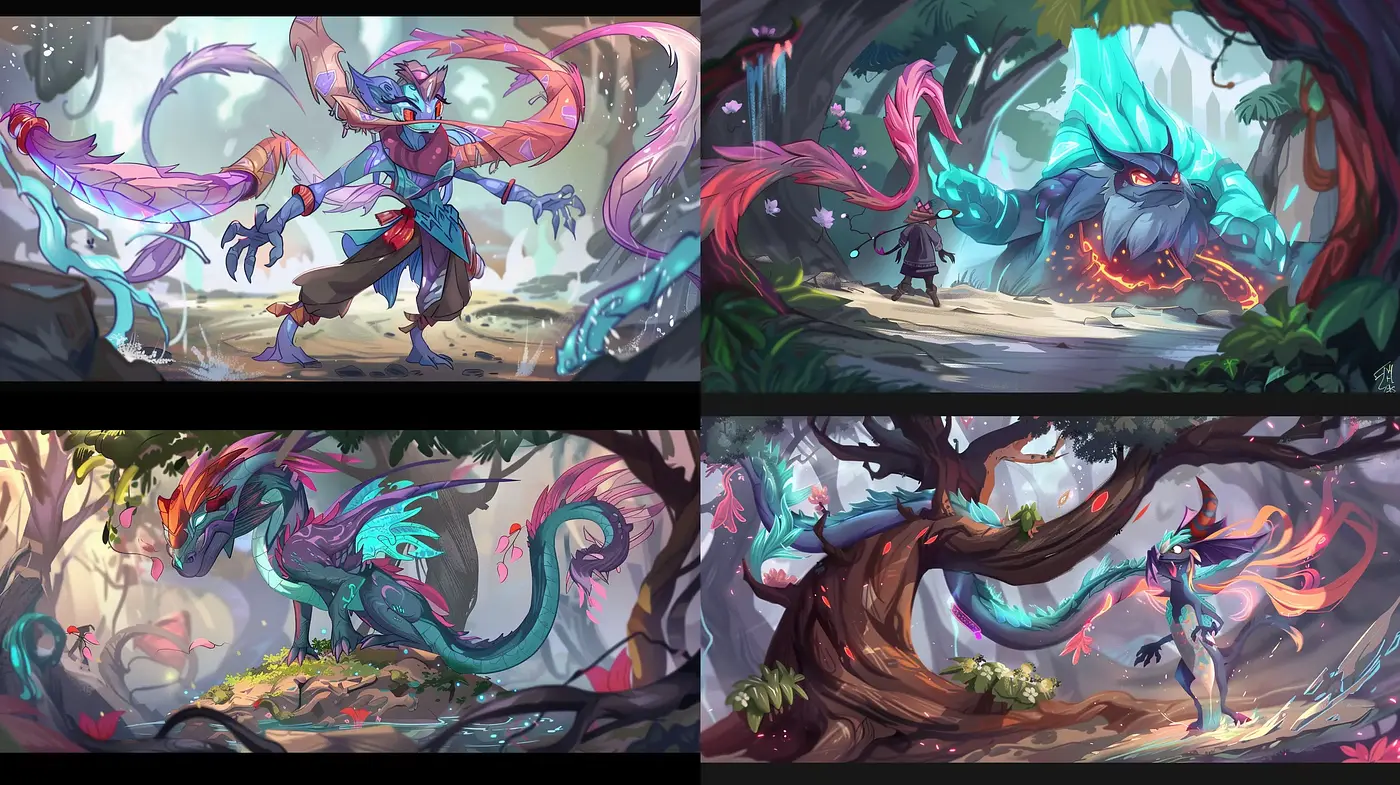 Ethereal Fantasy Brushwork and Vivid Hues - Midjourney sref style