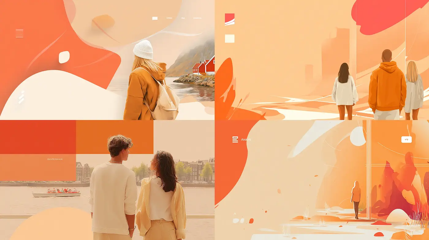 Contemporary Abstract Aesthetic with Warm Earthy Tones - Midjourney sref style