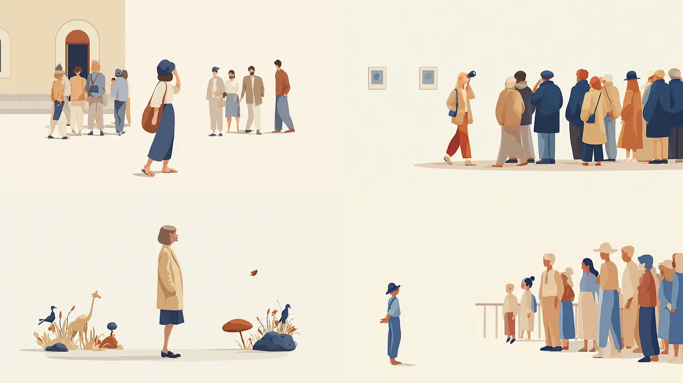 Contemporary Illustrative Style with Subtle Textural Depth and Soft Color Palette - Midjourney sref style