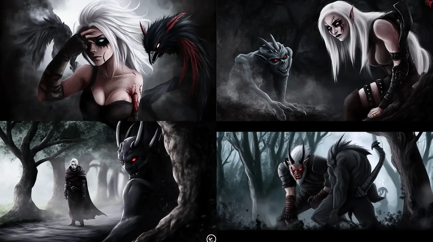 Gothic Fantasy Realism with a Haunting Atmospheric Essence - Midjourney sref style