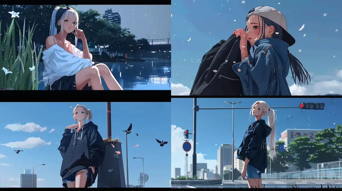 Stylized Modern Urban Aesthetic with a Touch of Nostalgia - Midjourney sref style